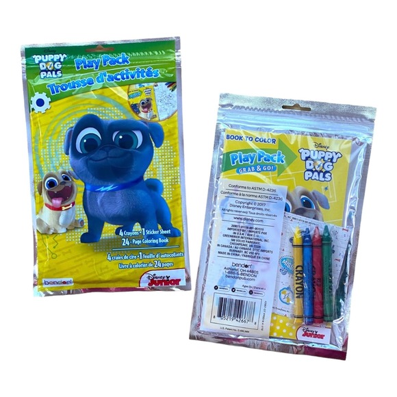 Puppy Dog Pals Gift Basket, Plush Rolly & Bingo Stuffed Animal Book Toy Set - Picture 4 of 6